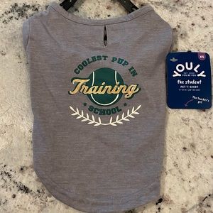 🔥 5/$25 NWT Petco Youly Coolest Pup In Training School Dog Shirt Puppy Shirt XS